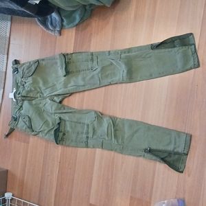 Green skinny cargo pants